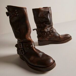 We the Free Janey Engineer - Brown Leather Boots